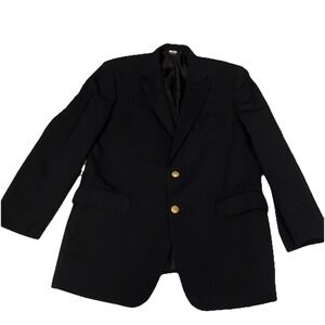 346 Brooks Brothers Navy Blazer 41 R Blue‎ Wool Gold Buttons